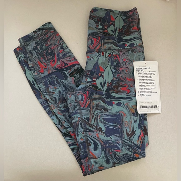 NWT Lululemon Train High Rise Tights 25” Size 4 Multi Color - Picture 6 of 6